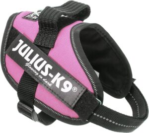 Julius-K9 Arnés IDC Power para Perros, Tamaño Mini (S), Rosa – Arnés Resistente y Ajustable
