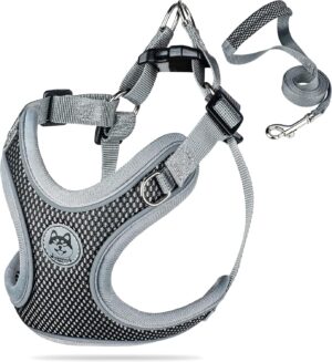 Coolzon Arnés para Perros Medianos – Transpirable, Acolchado, Ajustable y Reflectante para Caminar y Entrenamiento