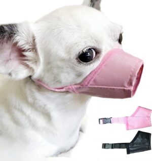 Bozal MoiiLavin XS para perros pequeños (2 piezas) – Malla suave, ajustable y transpirable, evita mordeduras y ladridos