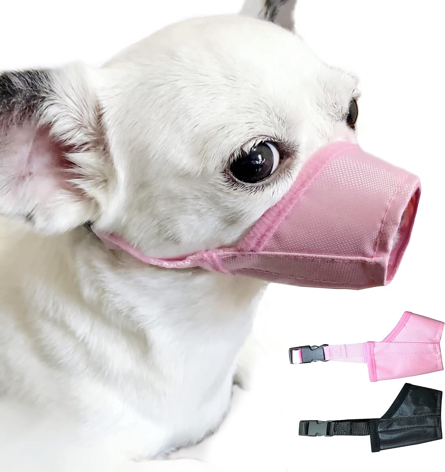 Bozal MoiiLavin XS para perros pequeños (2 piezas) – Malla suave, ajustable y transpirable, evita mordeduras y ladridos