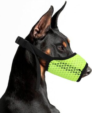 Bozal para Perros YAODHAOD – Suave y Transpirable, Evita Comer y Morder, Ideal para Perros Pequeños, Medianos y Grandes (Tamaño S, Verde)