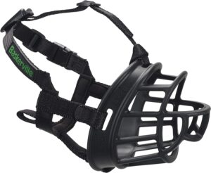 Bozal ajustable BASKERVILLE Ultra, transpirable, seguro y acolchado para entrenamiento de perros – Talla 1
