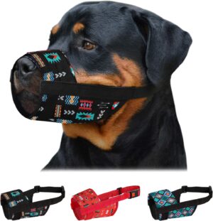 CollarDirect Bozal para Perro - Ajustable y Transpirable de Nailon para Perros de Todos los Tamaños, Antimasticación (L/XL)
