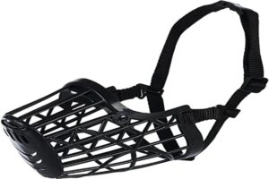 Bozal TRIXIE para Perros – Tamaño L, Negro, Ajustable
