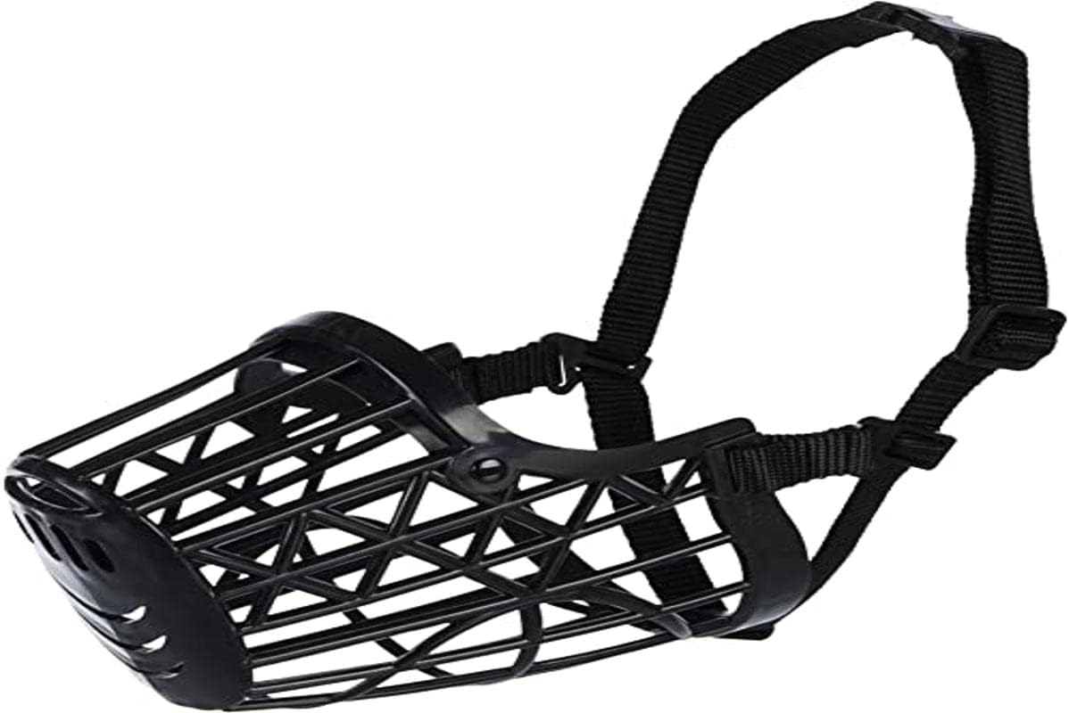 Bozal TRIXIE para Perros – Tamaño L, Negro, Ajustable