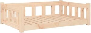 VidaXL Cama para Perros de Madera de Pino, 95,5x65,5x28 cm – Sofá de Diseño Natural