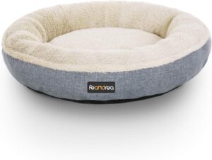Feandrea Sofá Redondo para Perros, Cama de 55 cm con Acolchado de Espuma y Tela Antideslizante, GIRS PGW55G