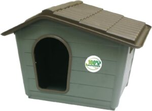 CROCI Villa - Caseta de Plástico para Perros Pequeños y Gatos, Interior/Exterior, 60x50x41 cm, Techo Desmontable