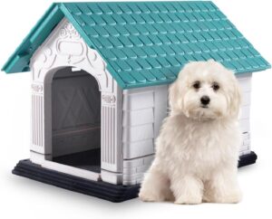 Caseta de Plástico Nobleza para Perros, Impermeable y Resistente, Uso Interior y Exterior, 72x57x57.6 cm