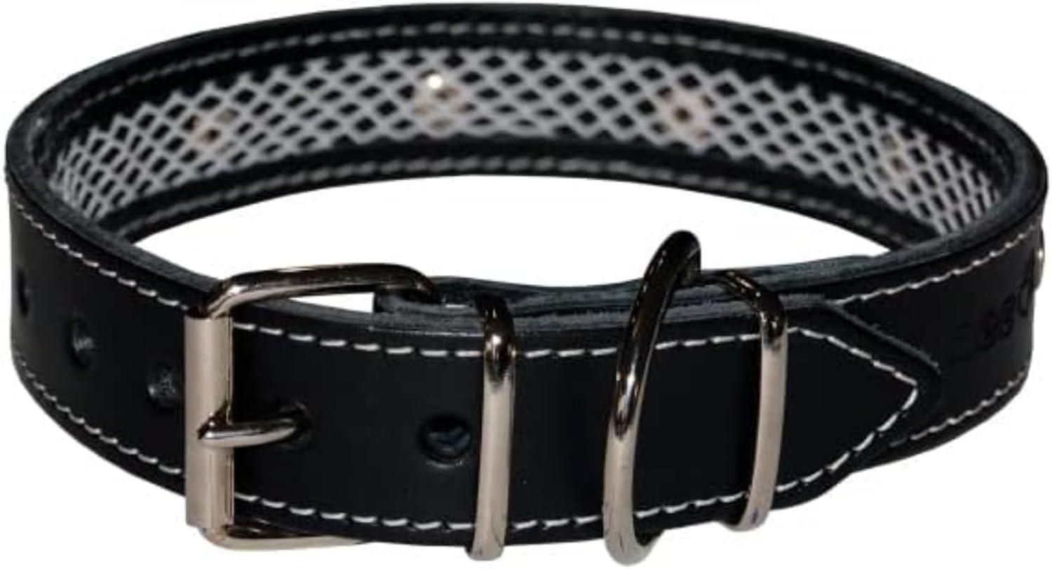 Tuynec Collar Protector para Perros – Collar de Cuero para Proteger Collares Antiparasitarios, Hecho a Mano, Durable y Elegante