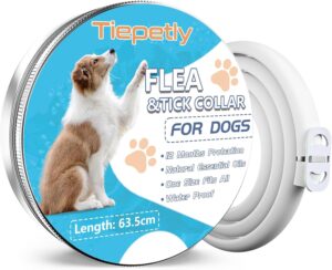 Collar Antiparasitario para Perros: Natural, Impermeable, Protección de 12 Meses, Tamaño Ajustable