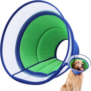 Collar Isabelino para Perros y Gatos – Collar de Recuperación Suave y Ajustable, Protección Postoperatoria y Contra Rasguños (Tamaño 2)