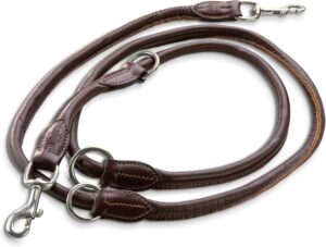 Correa de Cuero Dexter de Jack & Russell: Premium, Ajustable, 2.0m con Mosquetón de Latón