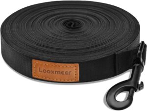 Looxmeer Correa Larga para Perros - 3m a 30m, Resistente y Cómoda para Adiestramiento y Paseos