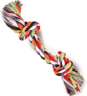 Arquivet Mordedor de Cuerda Trenzada para Perros, 15 cm, Juguete y Tirador de Algodón