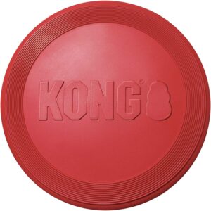 KONG Flyer Frisbee de Caucho Resistente para Perros Grandes (13-30 kg)