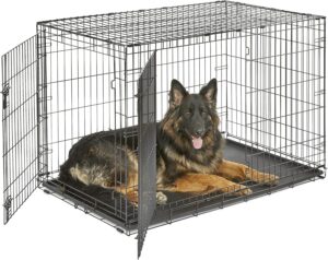 New World B48DD - Jaula para Perros de Gran Tamaño, con Doble Puerta y Bandeja Antifugas, 121 cm