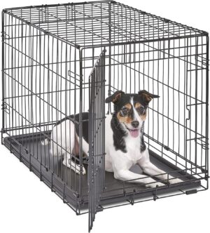 New World Jaula para Perros con Puerta Única y Bandeja a Prueba de Fugas, 76,2 cm