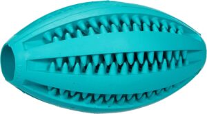 TRIXIE Pelota Rugby Denta Fun con Sabor a Menta, Caucho Natural, 11 cm, para Perros de Todas las Razas