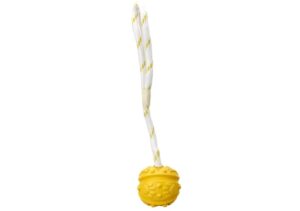 TRIXIE Pelota Flotante con Cuerda de Caucho Natural para Perros, 7 cm, 35 cm