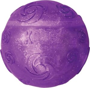 KONG Squeezz Crackle Ball L - Pelota para Perros, Juguete Sonoro y Resistente