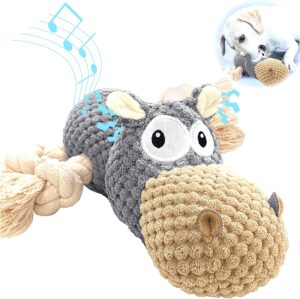 Sqinor Juguetes Interactivos Resistentes con Sonido para Perros, Peluches Duraderos para Perros de Todos los Tamaños