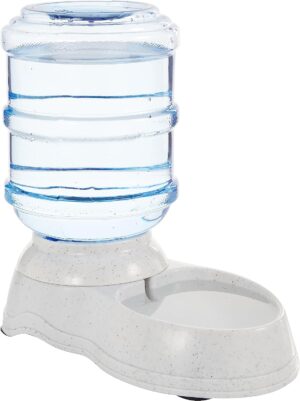 Amazon Basics Dispensador de Agua para Gatos y Perros, 1 Galón, Transparente y Antideslizante