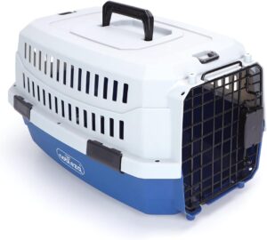 Nobleza Transportín para Gatos y Perros Medianos – Portátil y Transpirable (58x38.7x33 cm, Azul/Gris)