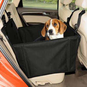 Asiento de coche para perro reforzado y estable con 4 correas ajustables – Transportín impermeable
