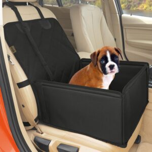 Asiento de Coche para Perro Estable y Resistente con Cinturones Ajustables - Transportín Impermeable