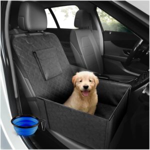 Asiento de coche para perros impermeable con funda lavable y bolsa extra – Ideal para perros pequeños y medianos