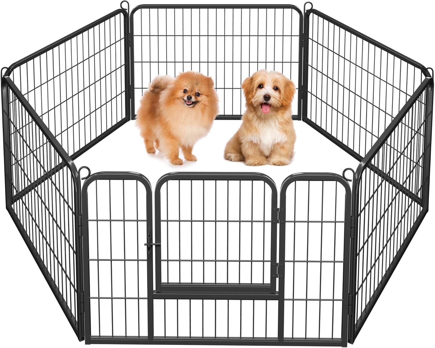 Yaheetech Vallas Plegables para Perros, 6 Paneles Extensibles, Ideal para Jardín y Hogar, 80x60 cm