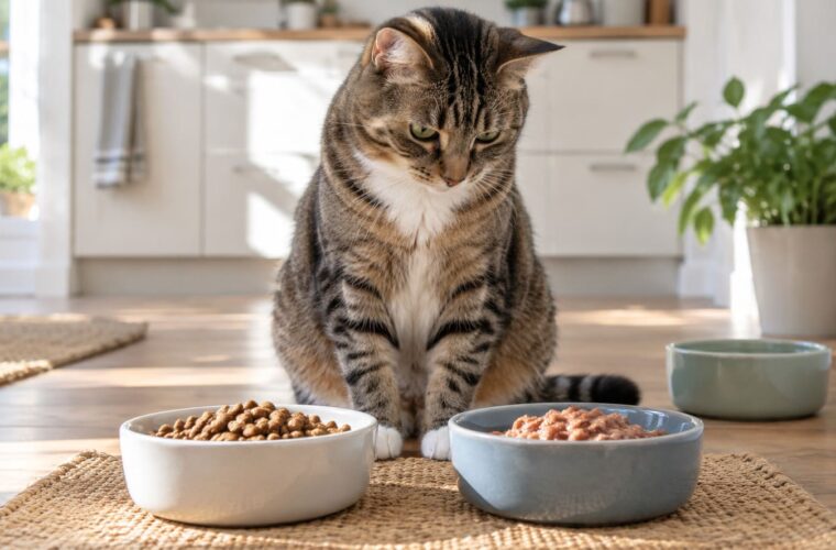 comida húmeda o seca para gatos