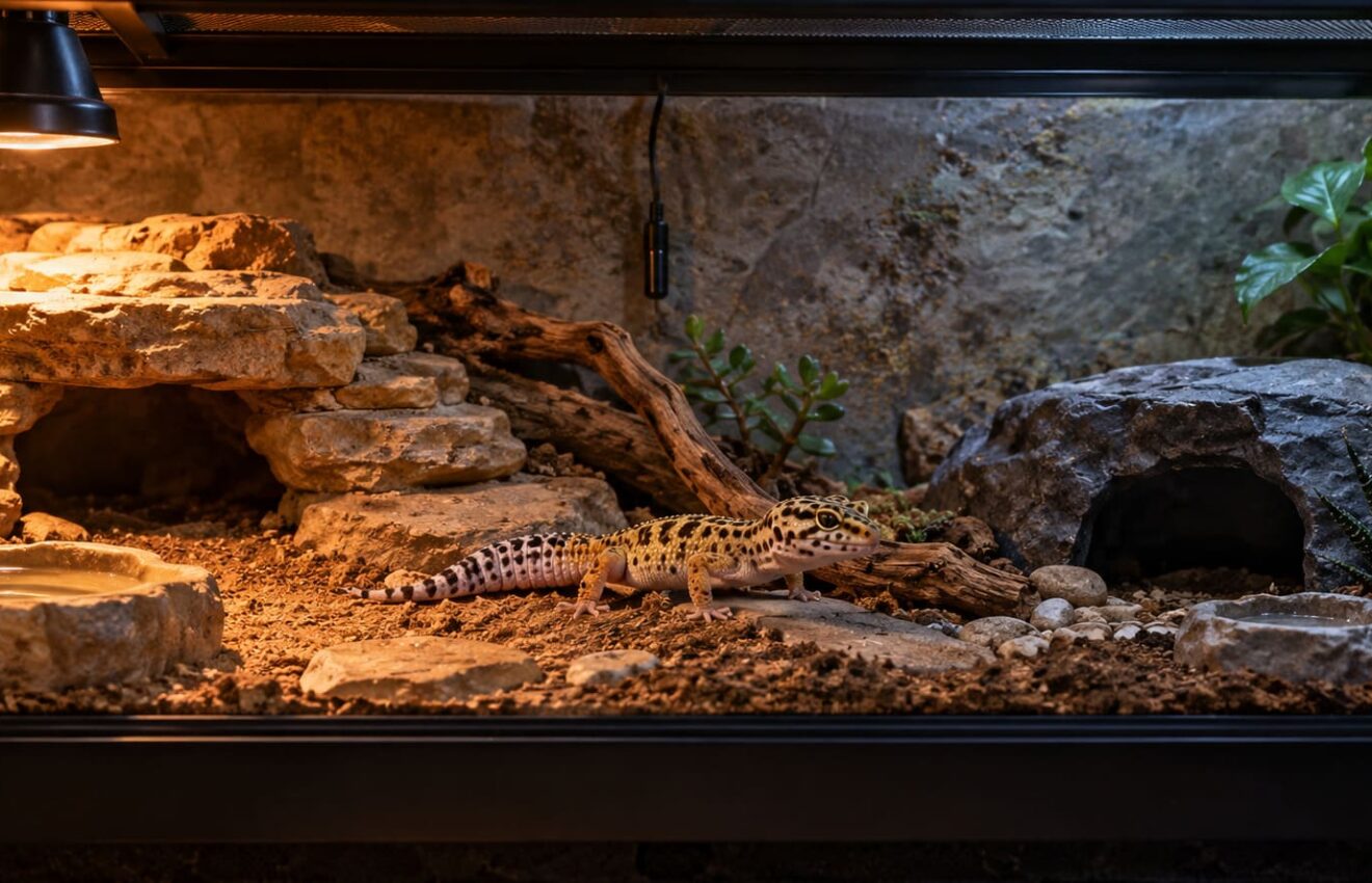 temperatura terrario gecko leopardo